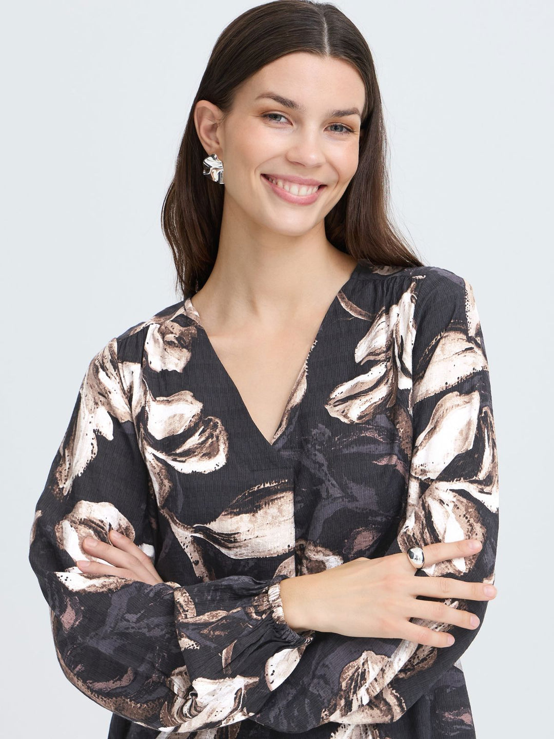 BLUSE FRARIANA FLORAL SAND