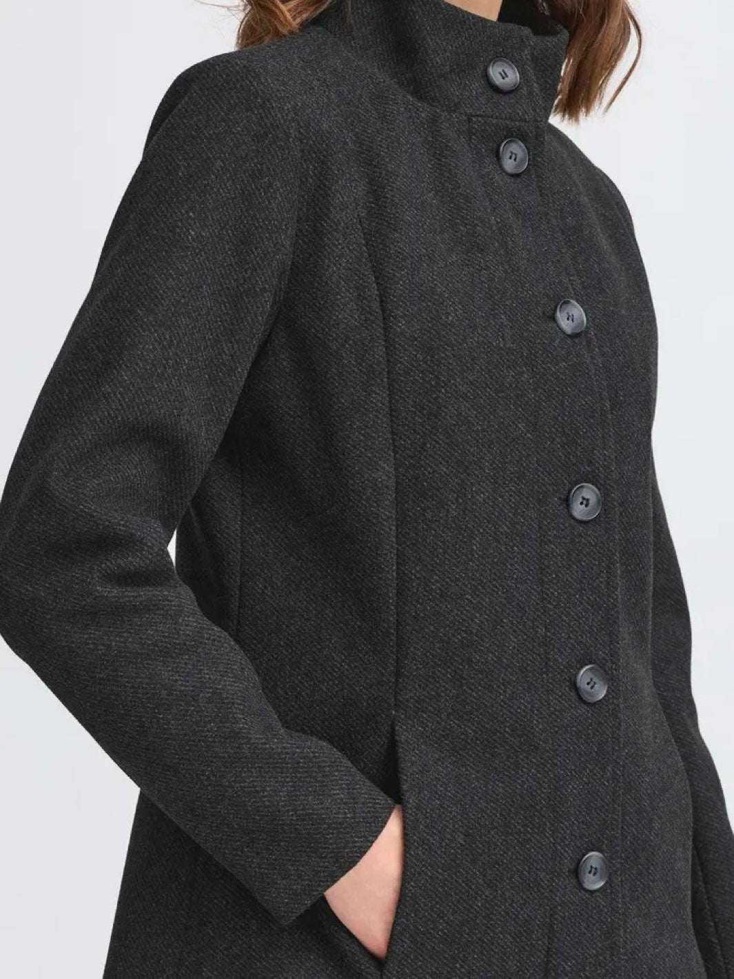 KÅPE FREVILLA CHARCOAL MELANGE