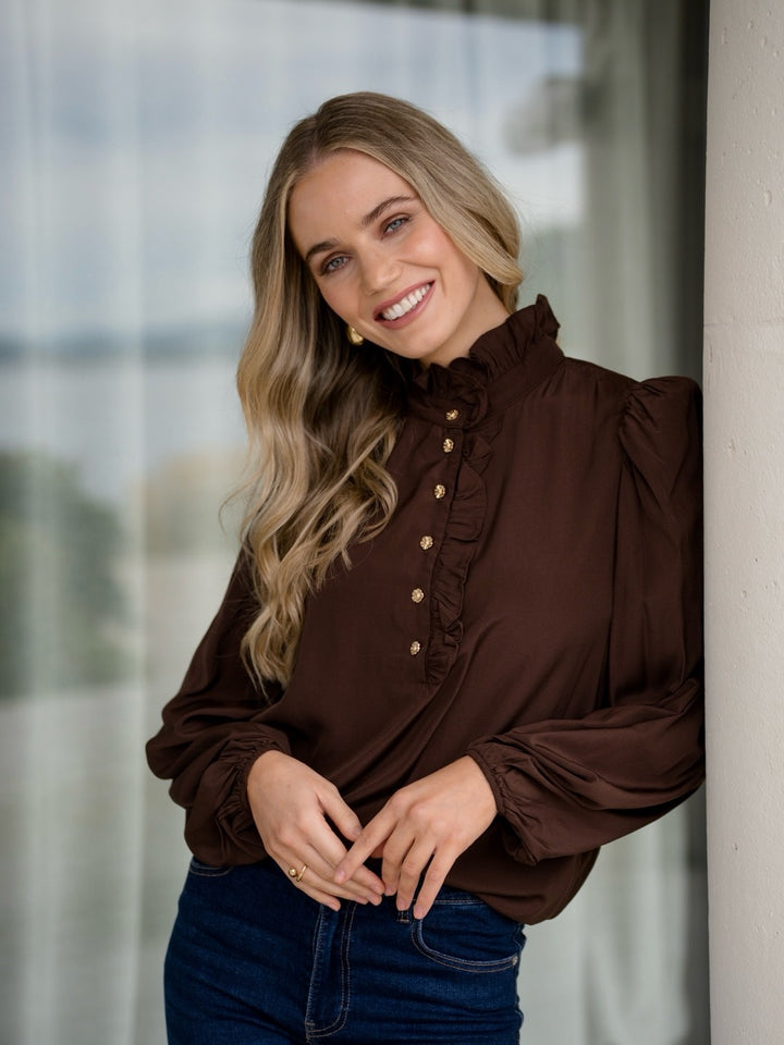BLUSE VANDA LYOCELL CHOCOLATE