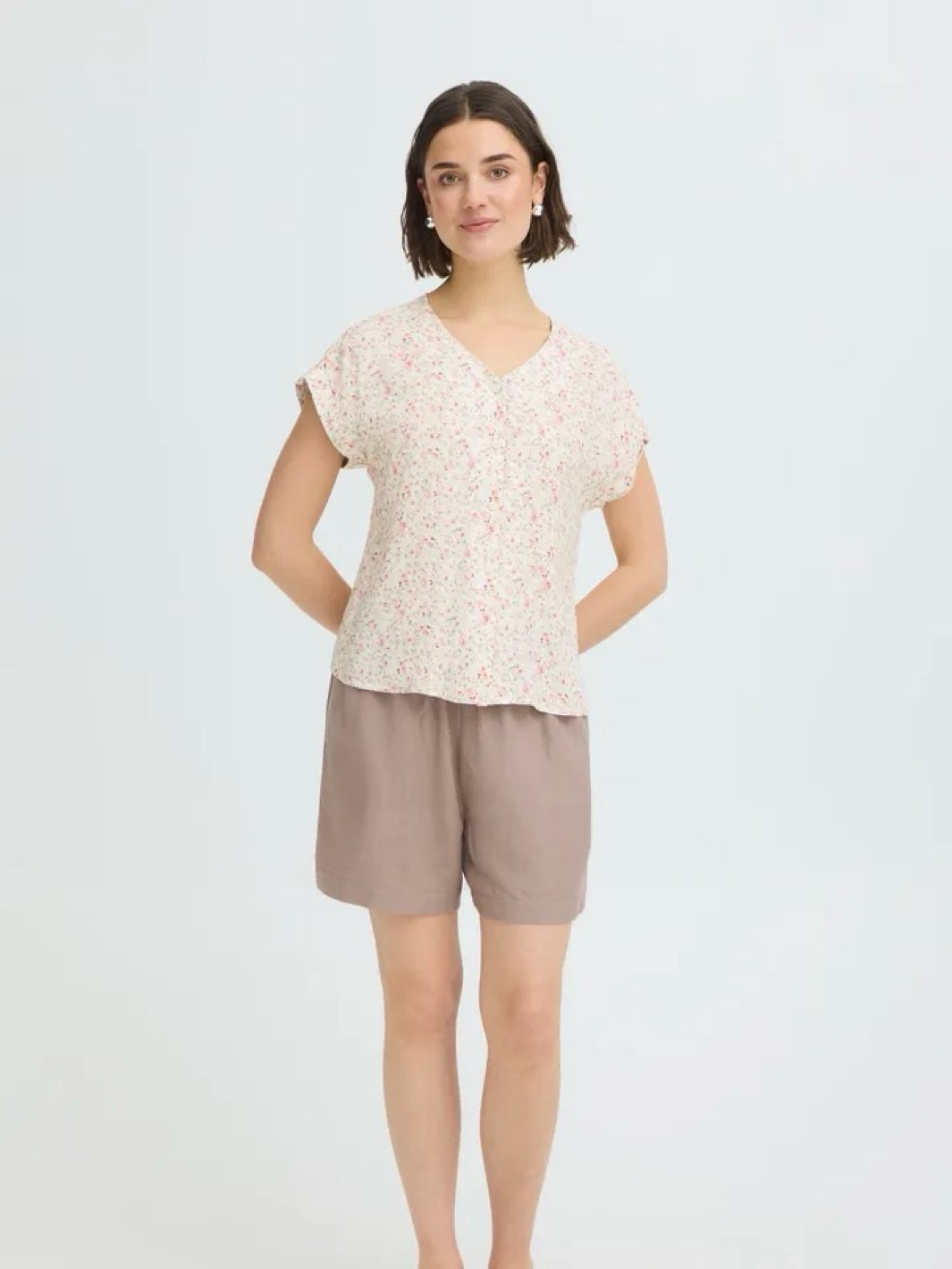 BLUSE FRHEAT PINK BOHO FLORAL