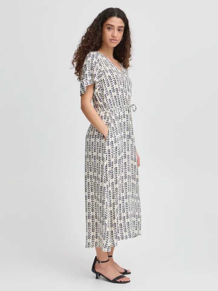 MIDIKJOLE IHVERA BIRCH STRIPE