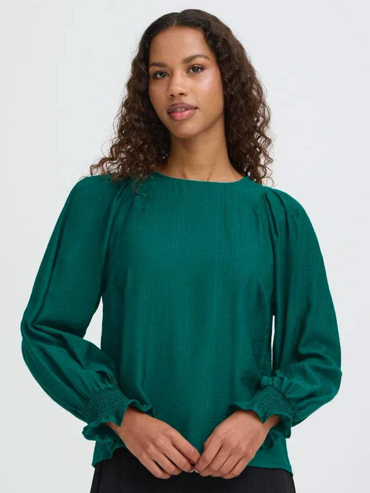 BLUSE IHWILMA PINE GREEN