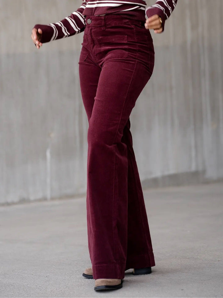 BUKSE ANNIKA CORD DEEP CHERRY