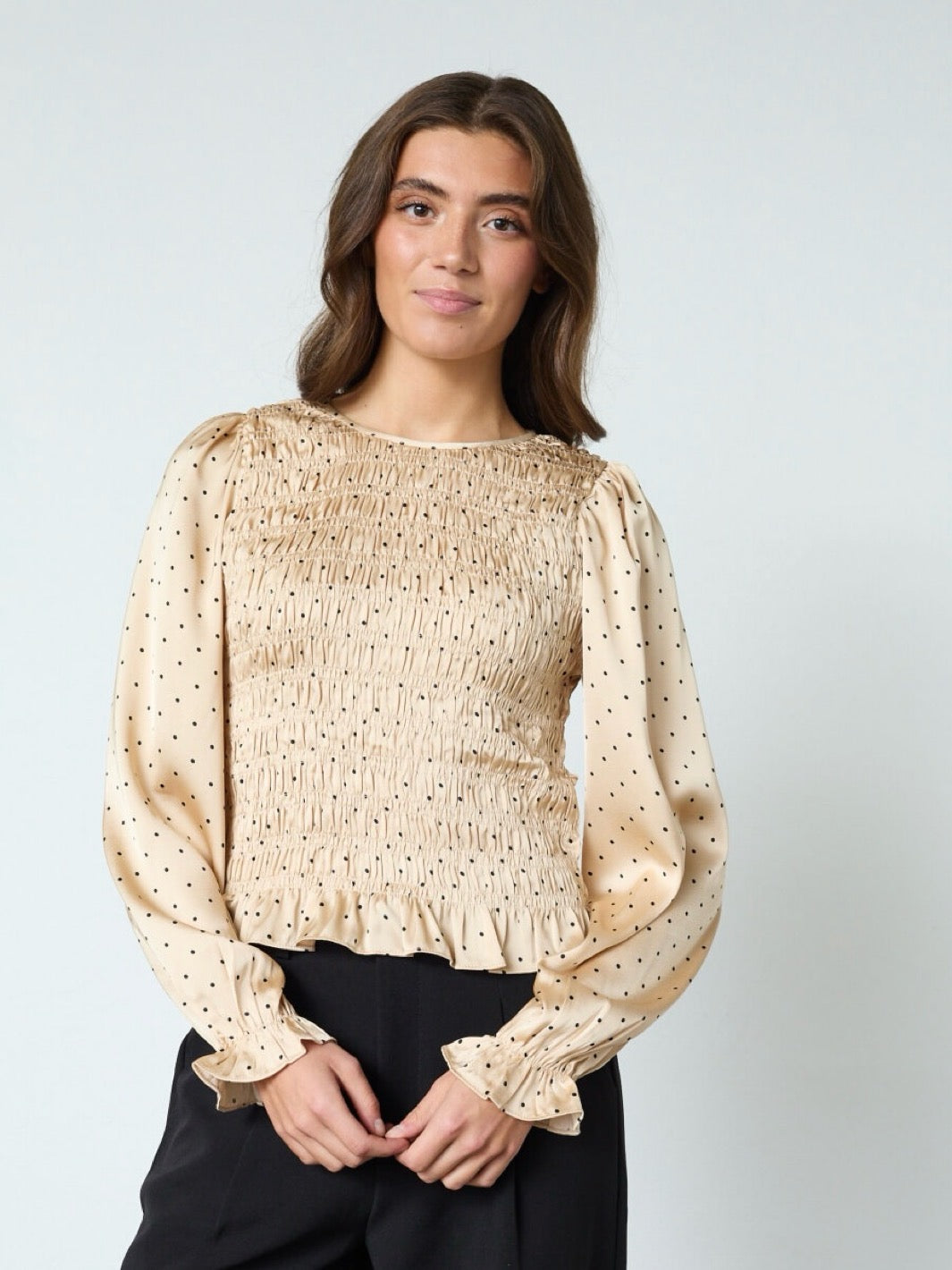 BLUSE NIX DOT CHAMPAGNE