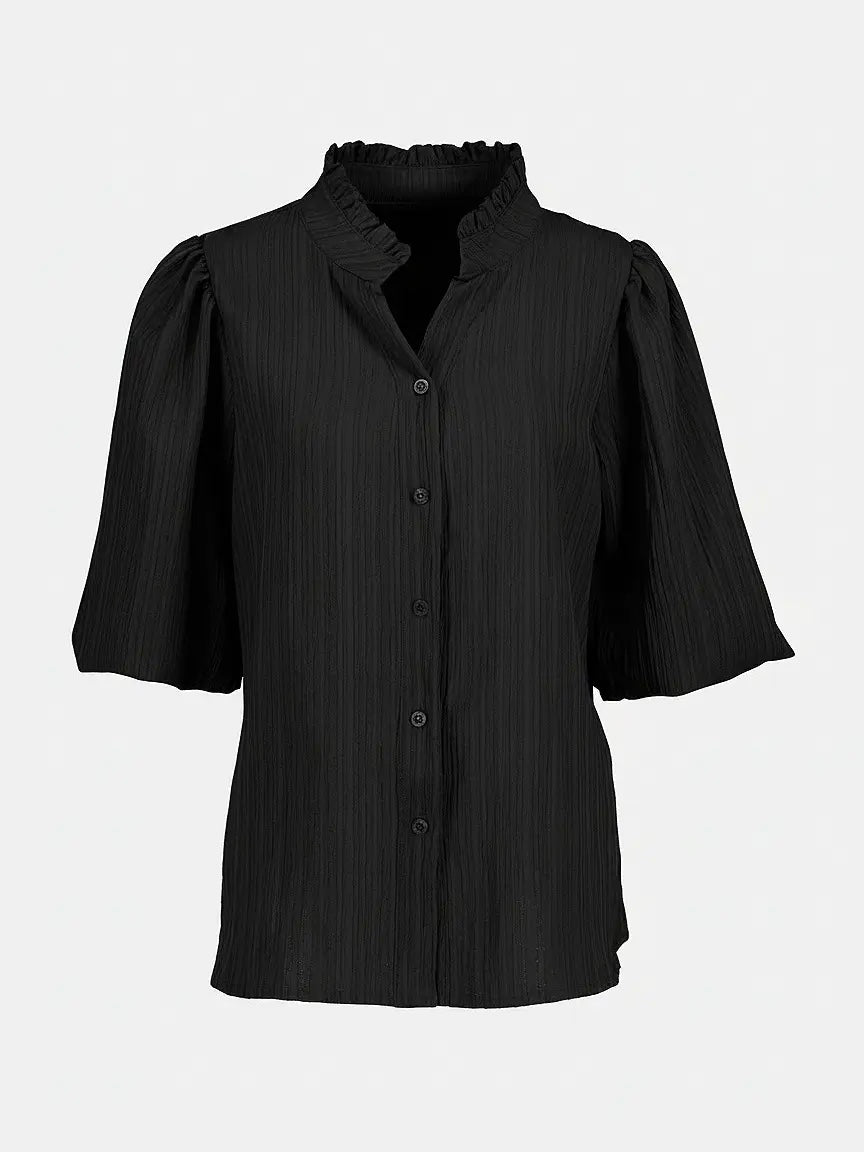 SKJORTE DARLIN STRUCTUR BLACK