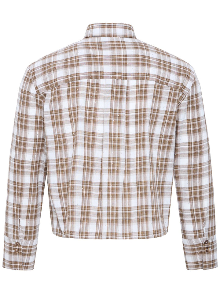 SKJORTE FRCRINA OXFORD TAN CHECK