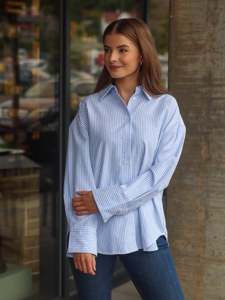 SKJORTE BIBI STRIPE LT. BLUE