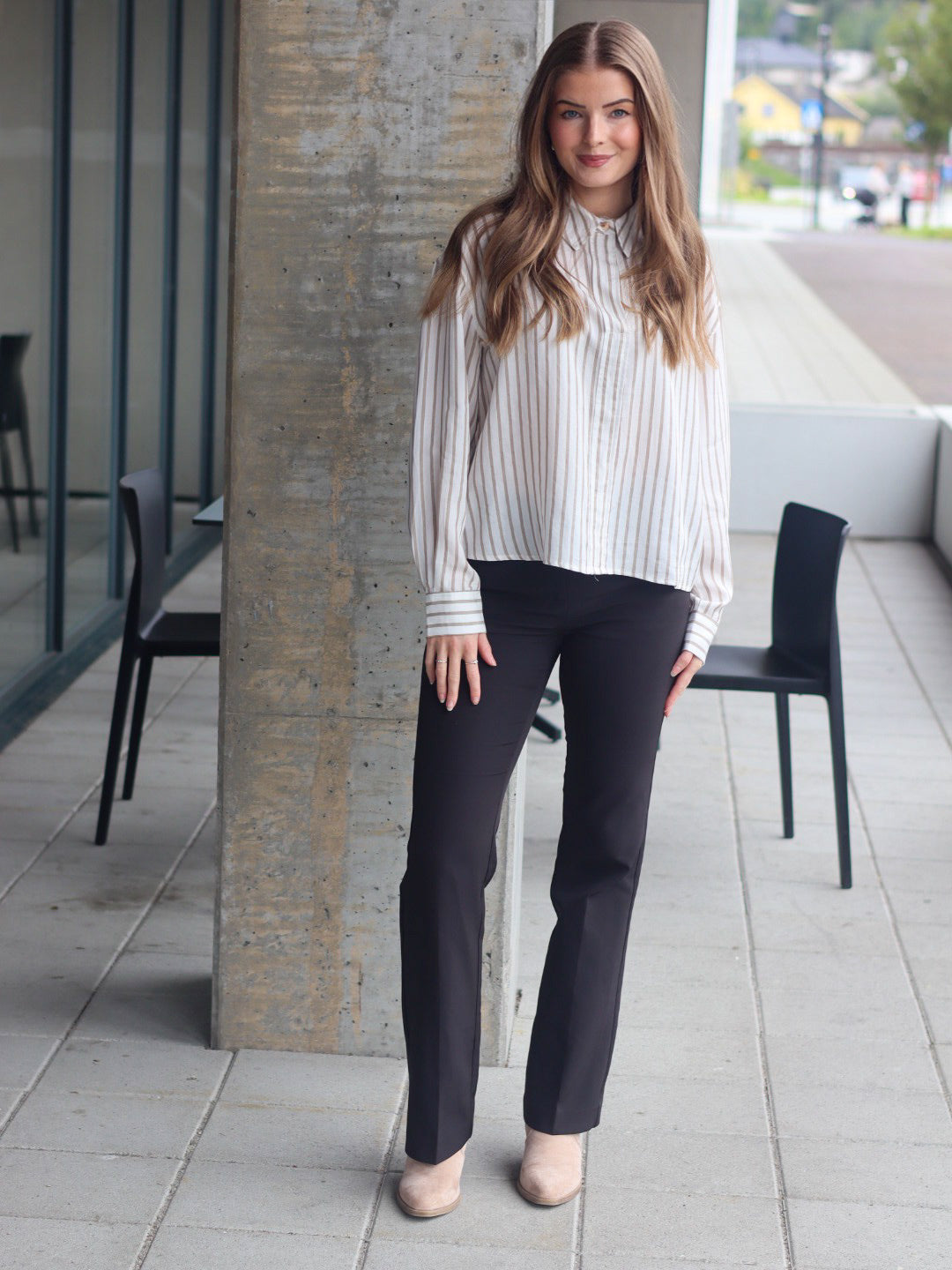 SKJORTE FRVIOLET KANGAROO STRIPE