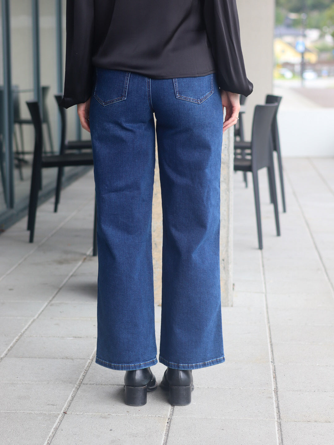JEANS PZATHENA WIDE DARK BLUE DEMIN