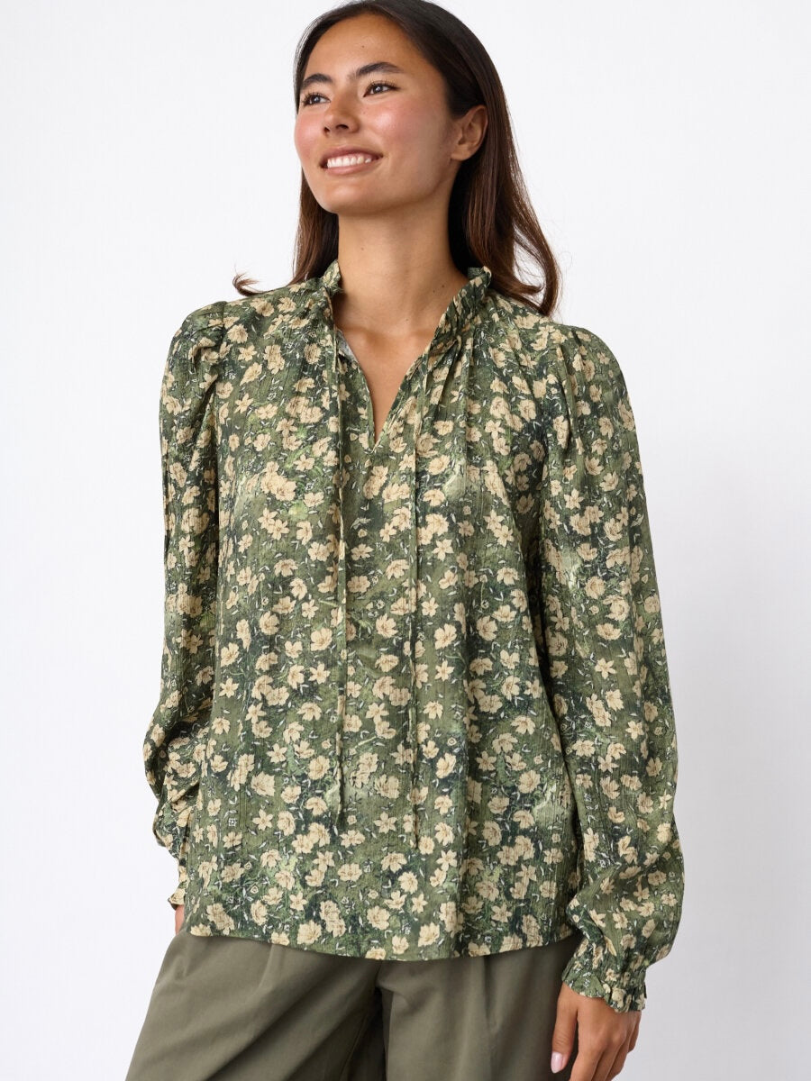 BLUSE ELZA GREEN FLOWER