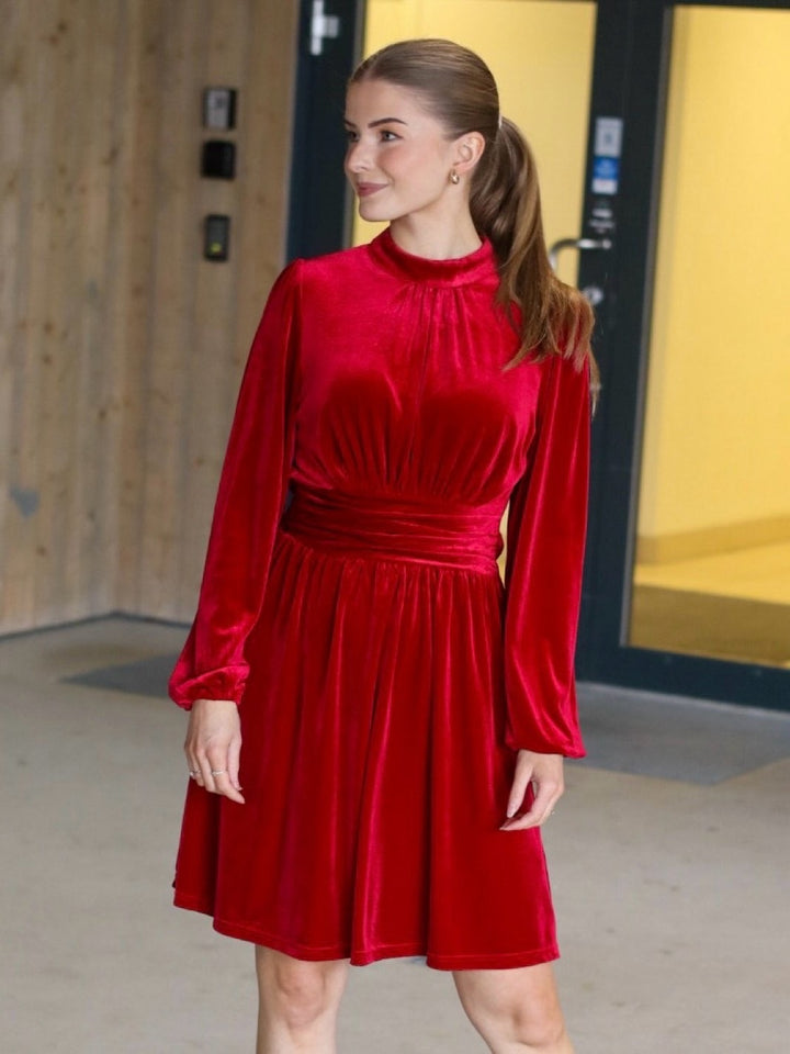 KJOLE ALIBA VELOUR RED