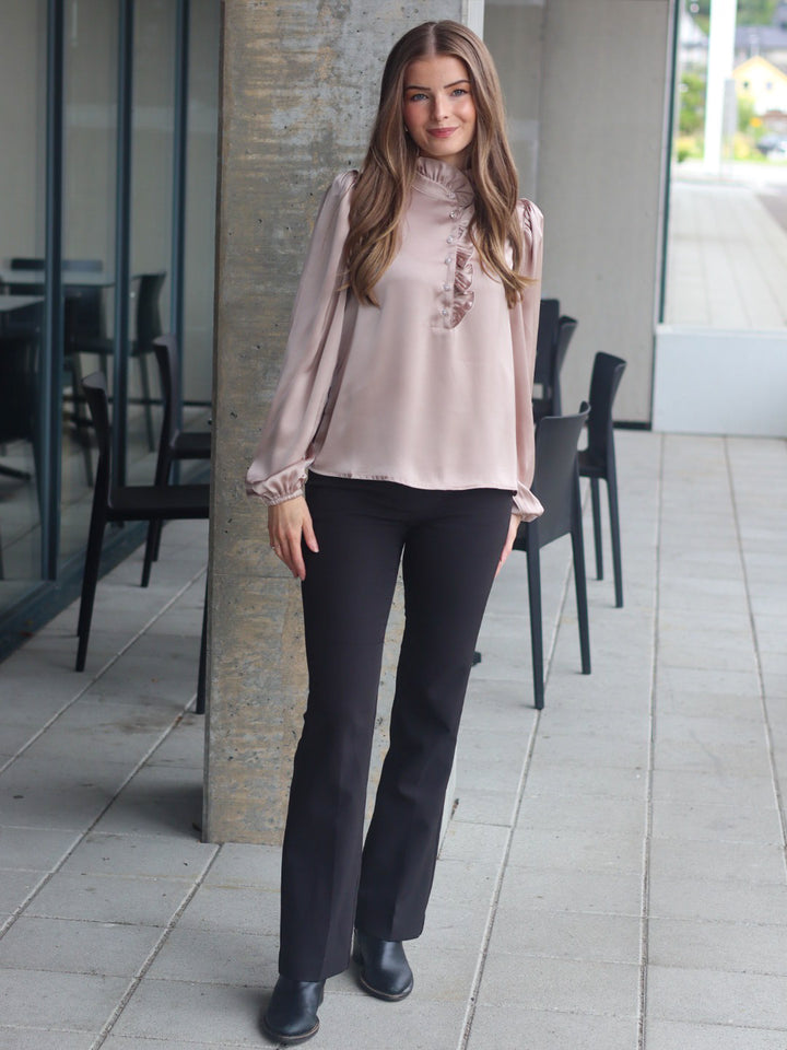 BLUSE VANDA SATIN CHAMPAGNE
