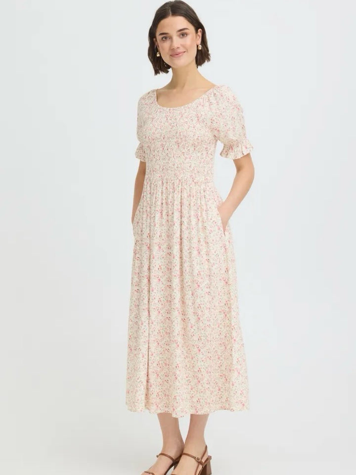 MIDIKJOLE FRHEAT PINK FLORAL