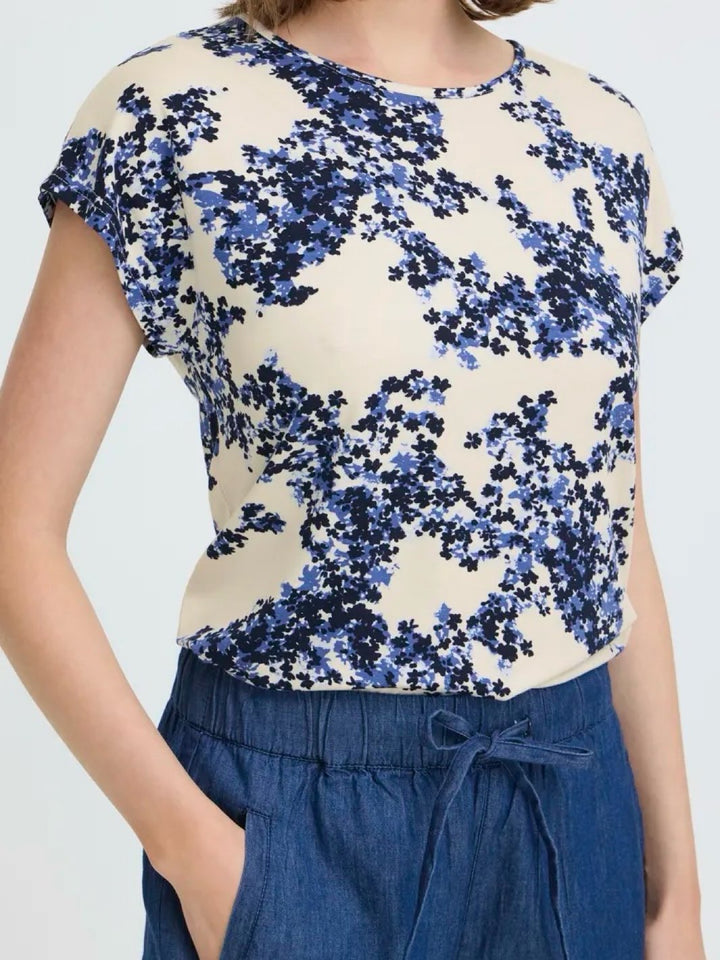 T-SKJORTE FRAMY PETALS NAVY