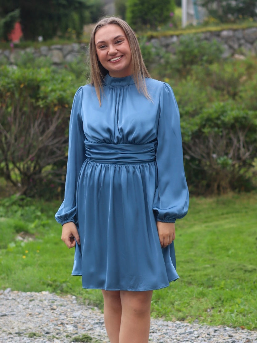 KJOLE ALIBA SATIN RETRO BLUE