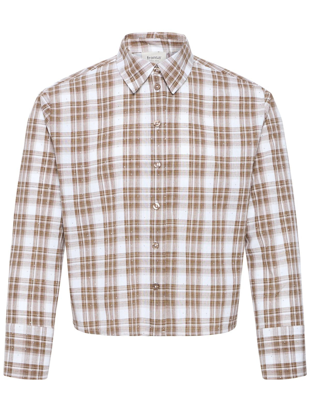 SKJORTE FRCRINA OXFORD TAN CHECK