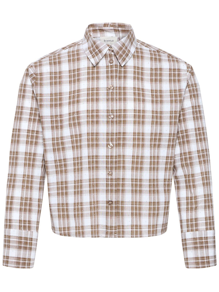 SKJORTE FRCRINA OXFORD TAN CHECK