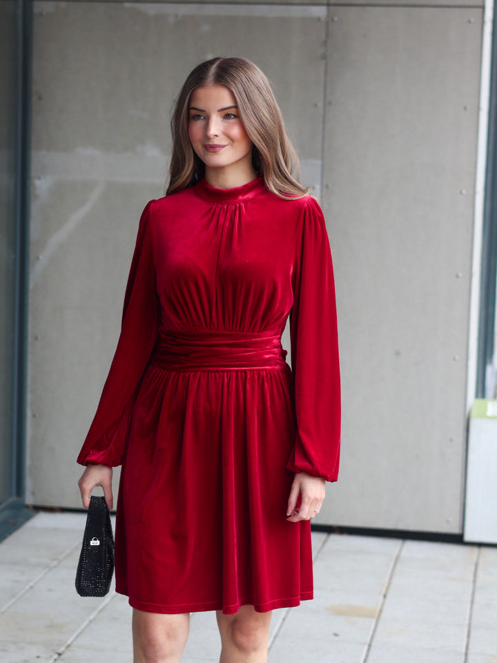 KJOLE ALIBA VELOUR RED