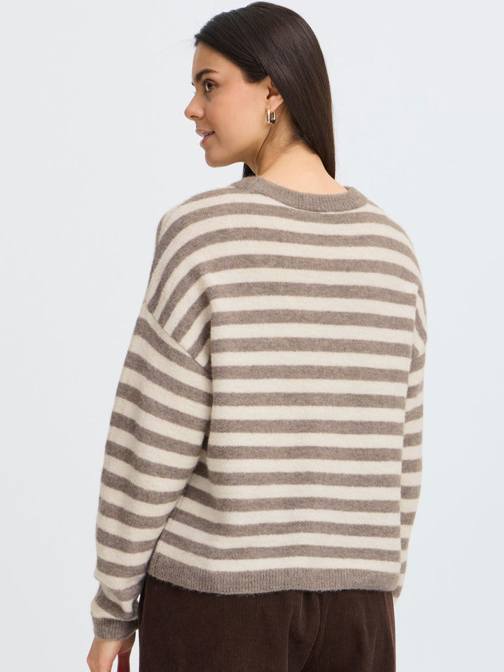 STRIKKEGENSER FRIDAA DRIFTWOOD STRIPE