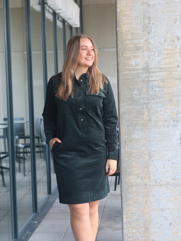 KJOLE PZSALLY PLACKET DRESS JET SET