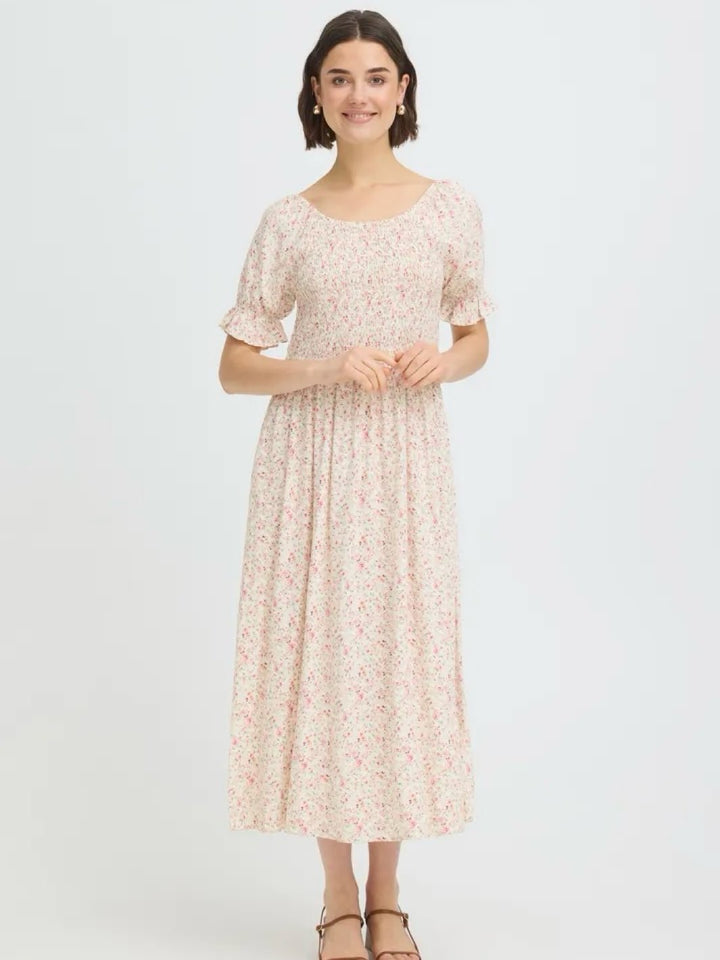 MIDIKJOLE FRHEAT PINK FLORAL
