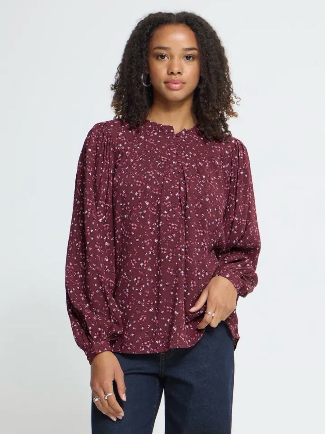 BLUSE IHVERA RHODODENDRON FLOWER PRINT