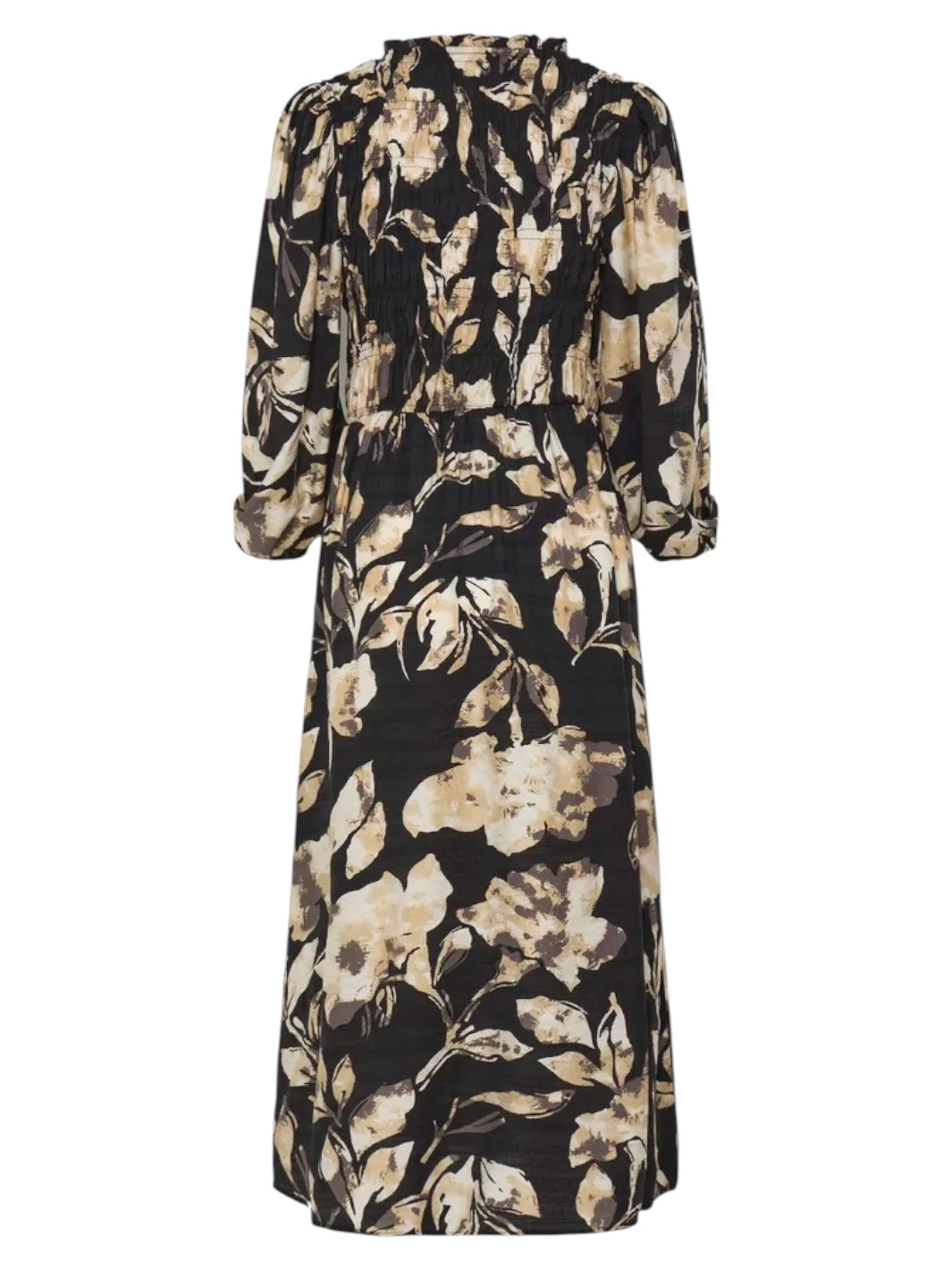 MIDIKJOLE FRARIANA FLORAL BLACK